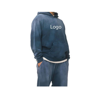 Comprar alta calidad 450 GSM Heavyweight Pullover hombres sudaderas con capucha algodón mezclado francés Terry hombros caídos sudaderas con capucha de gran tamaño para hombres - Product Image 2