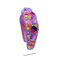 Bandeau de cheveux de luxe fait main pour filles, broderie perlée multicolore à la mode pour Halloween, fantôme effrayant, plus bandeau cornes de diable