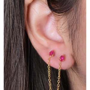 ต่างหูแฟชั่นแบบห้อยประดับทับทิม - Product Image 6