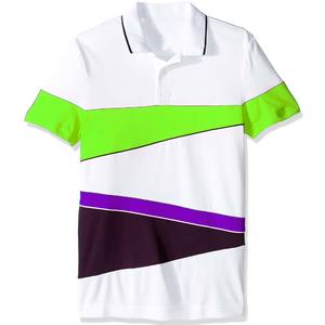 Polo de tennis à séchage rapide en polyester et élasthanne pour hommes, avec broderie en blocs de couleurs personnalisés de haute qualité et logo design - Product Image 3