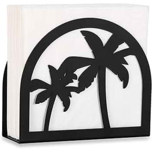 Porte-serviettes moderne en métal noir ananas Distributeur de mouchoirs de table décoratif pour la cuisine, la table à manger et la fête - Product Image 2