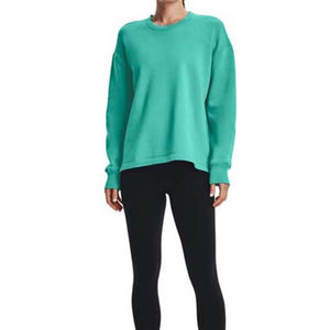 Pull-over uni à col rond pour femme, sweat-shirt d'hiver, design personnalisé OEM sur le devant, respirant, 100% coton molletonné, vêtements décontractés - Product Image 5