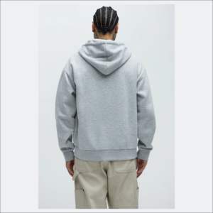 Sweat-shirts à capuche gris chiné de qualité supérieure, vente chaude, logo personnalisé en relief ou brodé, 100% coton, écologique, style urbain - Product Image 3