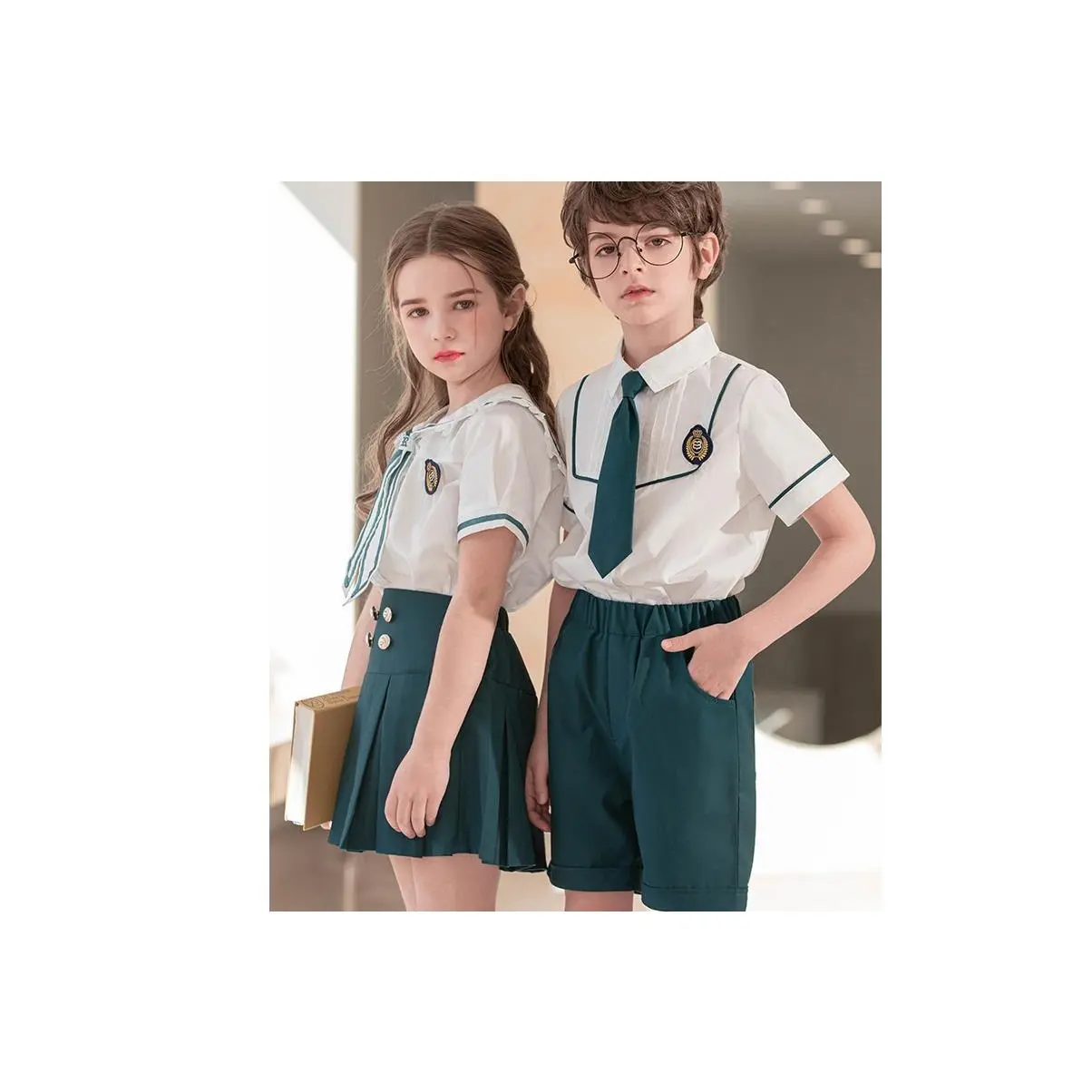 Uniforms Purple Blouse Plaid Skirts JK School Uniform Japanese Girls Summer High Waist Pleated Women Customized high school