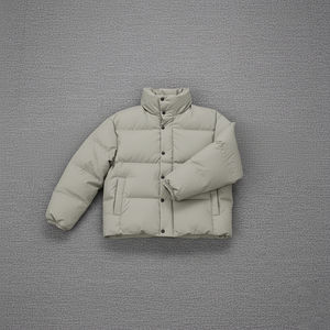 Logo personnalisé prix de gros veste d'hiver OEM bouffante col montant coupe-vent manteau en duvet pour hommes veste à bulles unisexe avec fermeture éclair - Product Image 3