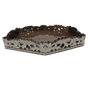 Plateau rectangulaire plateau de service en bois haute vente plateau à chocolat incrusté serpillière fabriqué au Vietnam - Product Image 2