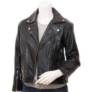 เสื้อแจ็คเก็ตหนังแท้สำหรับผู้หญิง รุ่น Best Arrival แบบเย็บลายตาราง สำหรับฤดูหนาว แขนยาว กันน้ำ กันลม ระบายอากาศได้ดี ทันสมัย - Product Image 3