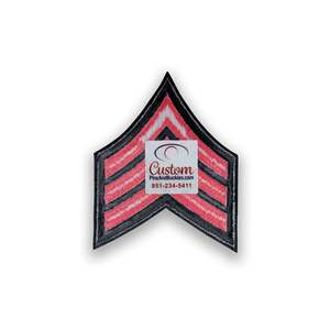 Parche Bordado con Cinta Rosa Chevron, Forma de Corazón 3D, Tela de Fieltro Grande con Lentejuelas, Logotipo de Diseñador para Sombreros - Product Image 2