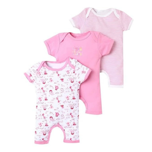 Barboteuse d'été Bébé Coton Vente en gros vrac Vêtements pour bébés Eco Friendly Fabricant OEM Fournisseur - Product Image 3