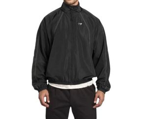 Men's Casual Autumn Oversized Print <b>Zip</b>-<b>Up</b> Bomber <b>Jacket</b> Custom Stand Collar Loose Fit Front Logo Windproof & Waterproof - Product Image 2