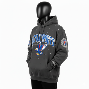 Premium 360 GSM Heavy Fleece Hommes À Capuche Doux Coton Polyester Tissu Gris Couleur Personnalisé Broderie Conception basiques À Capuche - Product Image 3