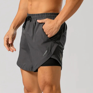 Shorts de sport pour hommes en coton/polyester respirant, imperméable, à séchage rapide, impression par sublimation de haute qualité, vente en gros, style streetwear - Product Image 1