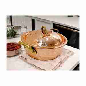 High in Demand Platters Serving Dish Tray Manufacturer From India <b>Utensils</b> Safe Copper Serving <b>Pot</b> with High Quality - Product Image 2