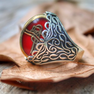 แหวนเงินสเตอร์ลิงแท้แท้925แท้หินเซอร์คอนแท้ทำจากไก่งวงหรูหราและทันสมัยสไตล์วินเทจรุ่นใหม่ - Product Image 3