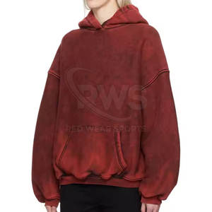 Oversized Pullover Acid Wash <b>Hoodies</b> For Women High Quality Street Wear Women Acid Wash <b>Hoodies</b> - Product Image 3