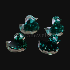 Fancy Green Duck Cut 1CT à 4CT HPHT CVD IGI/GIA Certified Natural Lab Grown Synthetic Loose Diamonds - Product Image 3