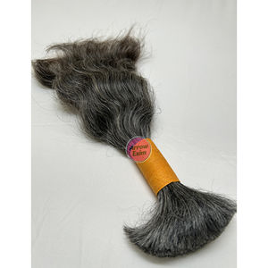 Indian Curly Human <b>Hair</b> Bulk for Braiding Single Drawn Raw Grade 100g All Colors Suitable - Product Image 6