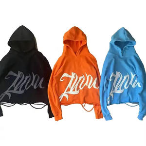 2024 personnalisé bouffée impression Logo personnalisé mode sweats à capuche sans poches 3d bouffée impression graphique pour hommes unisexe - Product Image 1