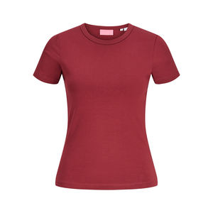 T-shirt court à col rond pour femme, décontracté, sportif, à manches courtes, style baseball, couleur unie, streetwear adulte, logo personnalisé - Product Image 1