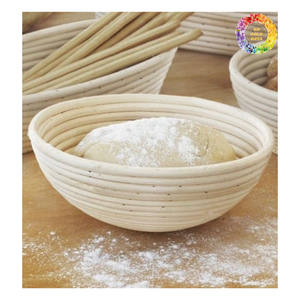 Panier à pain artisanal, bol en rotin fait à la main pour lever la pâte, rond ou ovale, paniers à pain vintage - Product Image 5