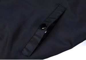 Chaqueta de béisbol bordada de alta calidad para hombre, cuello levantado, estilo bombardero, cremallera, ropa de invierno - Product Image 3