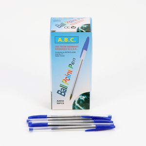 Commercio all'ingrosso 1.0mm penna a sfera per la scuola & ufficio Design classico di qualità con corpo in plastica personalizzabile Logo penna - Product Image 2