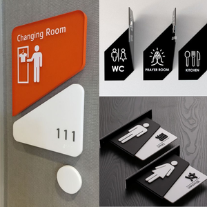 Letrero de Dirección Interior de Acrílico y Mica con Marco de Aluminio Impreso con UV Personalizado de Alta Calidad, Resistente al Viento, Fábrica en Vietnam - Product Image 1