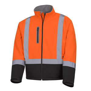 Hot Sale ANSI Class 1 New Design Softshell <b>Safety</b> Jacket with Reflective Tape Waterproof & Windproof HI Vis Customizable Logo - Product Image 5