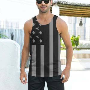 100% algodón poliéster sublimación personalizada impresa ropa de hombre de talla grande camisetas sin mangas camisas cuello redondo transpirable - Product Image 4