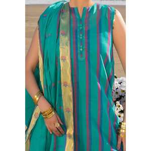 Traje de Mujer de 3 Piezas, Corte Holgado, Sin Costuras, Verde, Bordado, para Uso Diario, Top con Bordado Elegante - Product Image 3