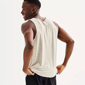 Nuevas llegadas al por mayor de algodón vintage desgastado camiseta sin mangas de gran tamaño de los hombres camisetas sin mangas - Product Image 6