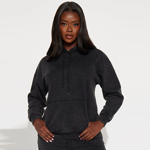 Conjunto de Sudadera con Capucha y Pantalones Deportivos para Mujer, Lavado Ácido, Felpa Suave y Cálida, Cómodo Chándal de Invierno para Gimnasio, Entrenamiento, Correr, Viajes - Product Image 2