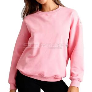 Sudadera de Manga Larga con Cuello Redondo, Holgada, de Gran Tamaño, 100% Algodón, con Logotipo Personalizado Estampado de Invierno de Alta Calidad para Mujer - Product Image 2