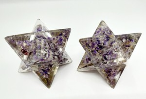 Venta al por Mayor de Estrellas de Cristal Merkaba de Amatista Orgone, Gemas Semipreciosas para Decoración - Product Image 3