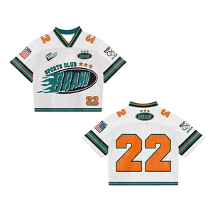 Premium Boxy Fit Camisetas de fútbol Nuevo Custom Floral Vintage Oversized Streetwear Malla transpirable Poliéster Verano Sublimación - Product Image 4