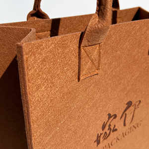 Sac fourre-tout en feutre personnalisé grande capacité, plusieurs couleurs, vente en gros, avec poignée Flexiloop - Product Image 4