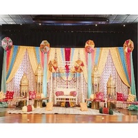 Décoration de scène de nuit de mariage musulman, décor de scène de nuit de Dj de mariage, Style Desi, décoration de scène de nuit Mehndi