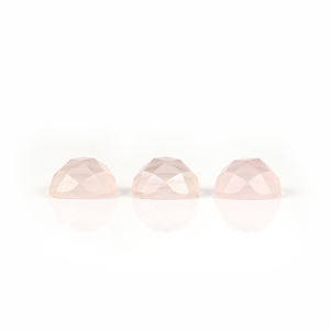Cojín de piedras preciosas de cuarzo rosa suelto de alta calidad, corte de Rosa Natural para hacer joyas de plata y oro, venta al por mayor - Product Image 6