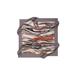 ผ้าพันคอไหมมิงค์วิสโคสลายพิมพ์นามธรรมสำหรับฤดูร้อน - Product Image 1