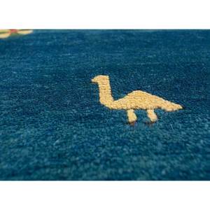 Tapis en laine 3D Nuray Blue de grande surface, noué à la main, motifs géométriques et abstraits, tapis rectangulaire pour salon, modèle Pae-339 - Product Image 3