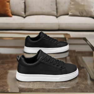 Men's All-Season Casual Leather <b>Ankle</b> <b>Bootie</b> Lightweight Sports Design Anti-Slip Mesh Flexible Fashion Height Increase Classic - Product Image 1