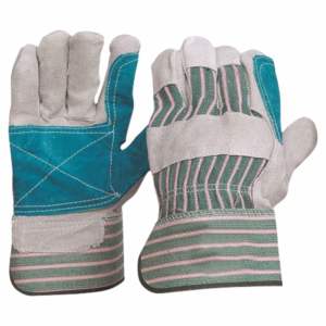 Guantes de cuero dividido de piel de vaca reforzada de alta resistencia Pulgar recto Guantes de protección personal de seguridad reflectantes de alta resistencia - Product Image 1