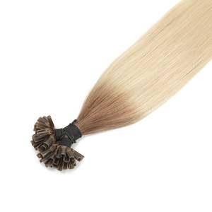 Extensions de cheveux Remy I-Tip à la kératine # R8/1001 Root Stretch Brun et Blond Perle - Product Image 4