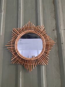 Diseño de interiores hecho a mano Estilo ecológico-Artesanía Espejo de ratán Colgante de pared-Espejo de pared para el hogar Hecho en Vietnam - Product Image 5