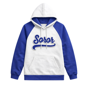 <b>White</b> Zeta Phi Beta Soror Raglan Sleeve <b>Hoodie</b> 1920 Founders Inspired Greek Sorority Finer Womanhood Premium Apparel - Product Image 3
