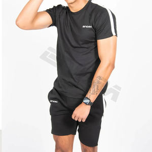 2025 Collection Hiver Hommes Logo Personnalisé Conçu T-shirt Brodé Respirant Stonewashed Shorts Pantalon Ensemble Plus La Taille Fait - Product Image 1