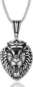 Punk Style Argent Couleur Cheval Conception Boîte Chaîne En Acier Inoxydable Pendentif Collier Bijoux pour Hommes à Basse Côte par HF CRAFTS - Product Image 6