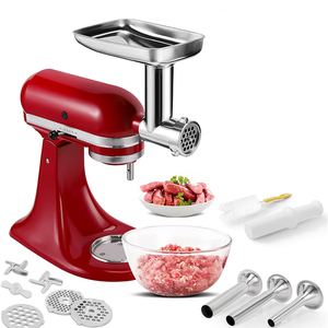 Accessoire <span class=keywords><strong>hachoir</strong></span> à viande compatible <span class=keywords><strong>KitchenAid</strong></span>, en acier inoxydable, pour batteur sur socle, compatible lave-vaisselle, kit de remplacement non revêtu - Product Image 3