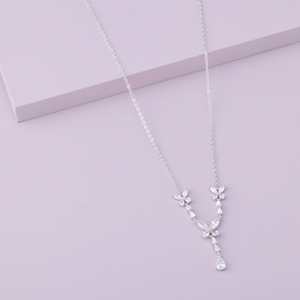 Collier pendentif floral en diamant pour femme, cadeau de fête, chaîne plaquée or, alliage de zinc - Product Image 5