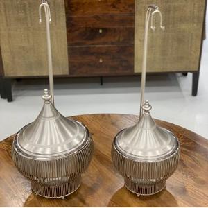 Top vente SilverRound nouveauté chauffe-plats casserole marmite chauffe-plats fabriqué en acier inoxydable métal pour Buffet Surving - Product Image 2